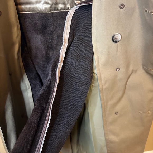 Vintage Richman Brothers Men’s Tan Trench Coat Removable Fur Liner 40R Vtg - Picture 12 of 12